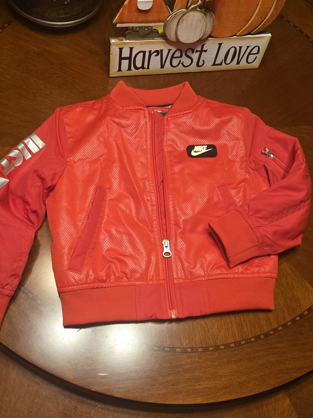 Nike Unisex Baby Toddler 2T Red Full Zip Polyester Jacket Long Sleeve